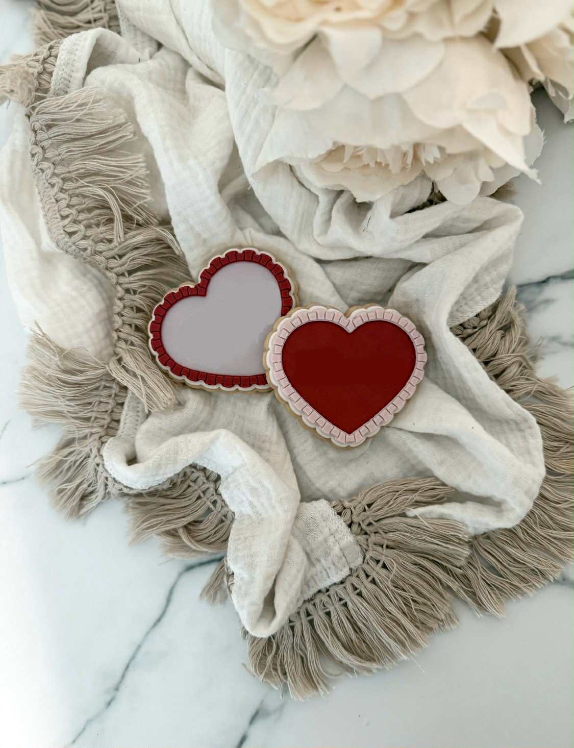 Plain frilly heart - Cookie Cutter & Stamp