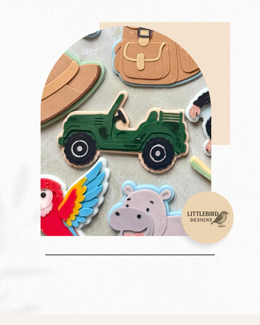 Safari jeep side cutter and stamp