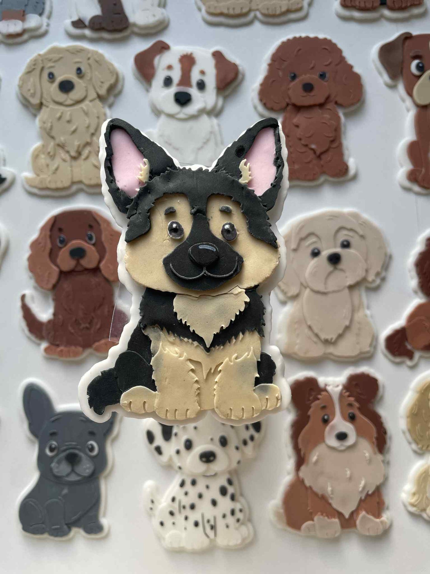 German Shepard cookie cutter and stamp