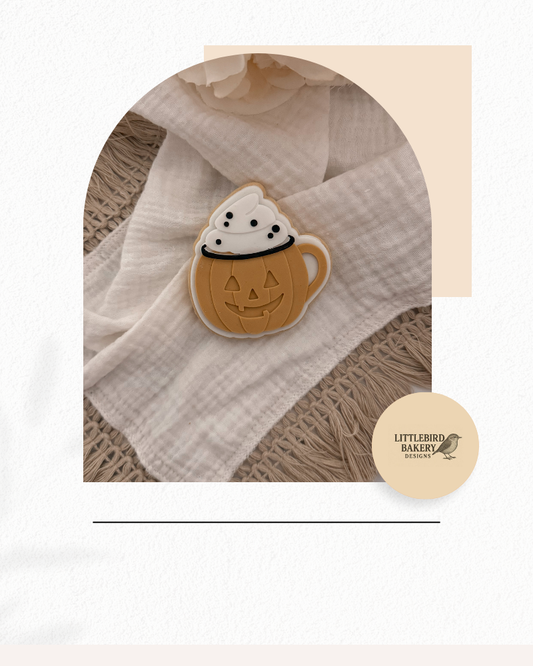 Pumpkin mug cookie cutter and stamp