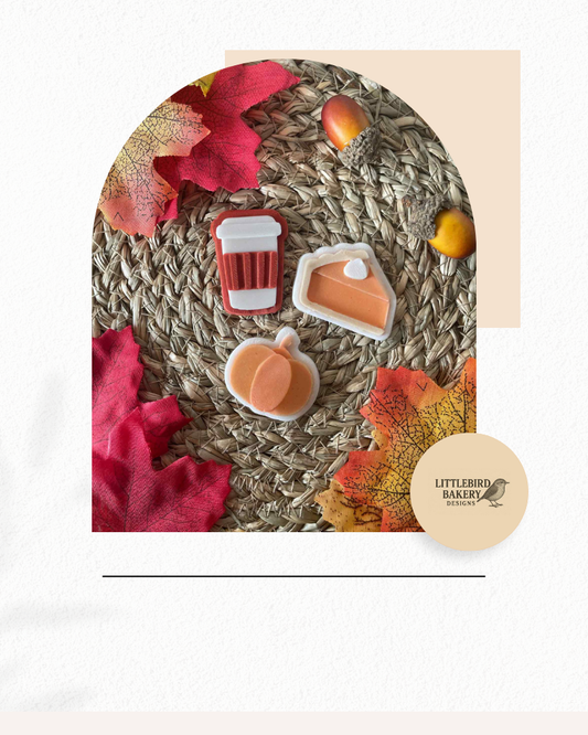 Mini autumn cookie cutter and stamp