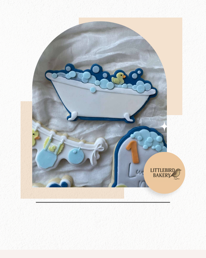 Bath with duck cookie cutter & stamp