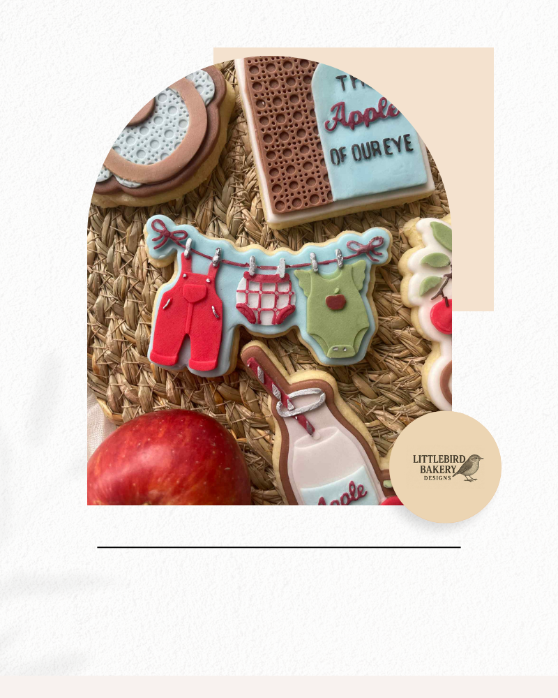 Washingline cookie cutter and stamp