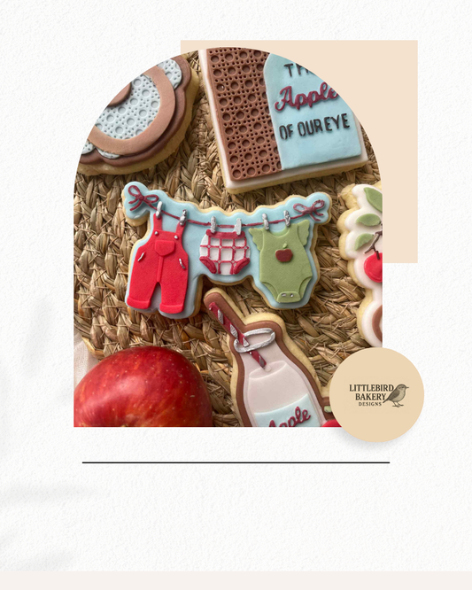 Washingline cookie cutter and stamp