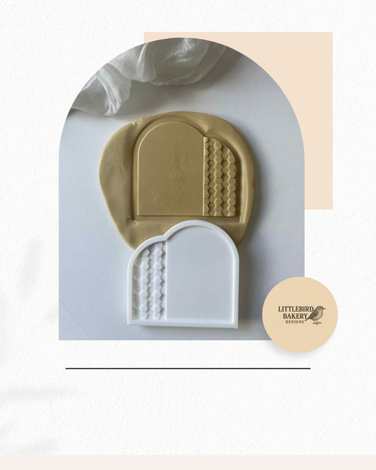 Honeycomb arch cookie cutter and stamp