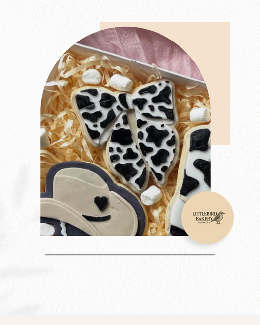 Cow bow  cookie cutter and stamp