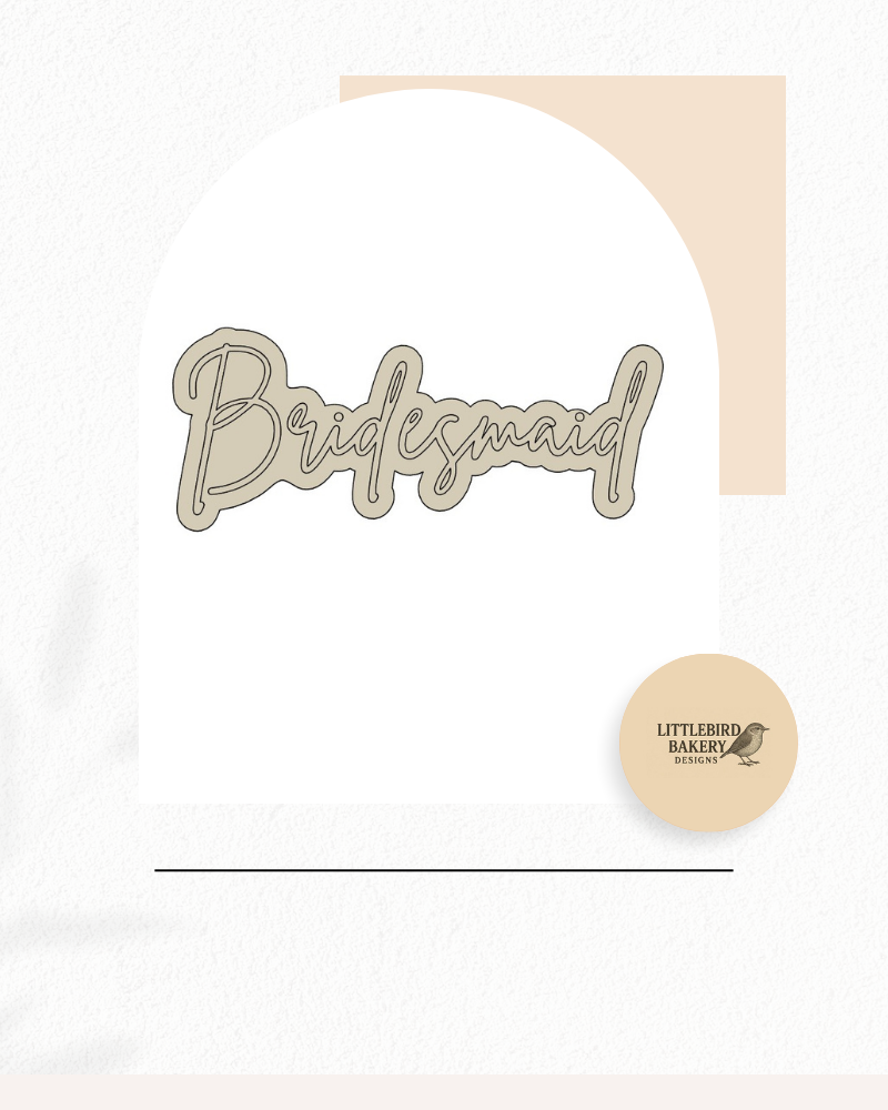 Bridesmaid cookie cutter and stamp