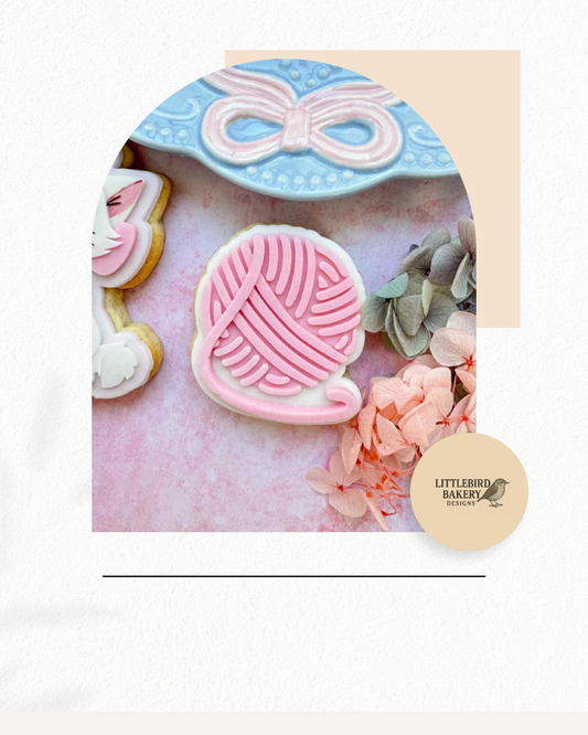 yarn ball cookie cutter and stamp