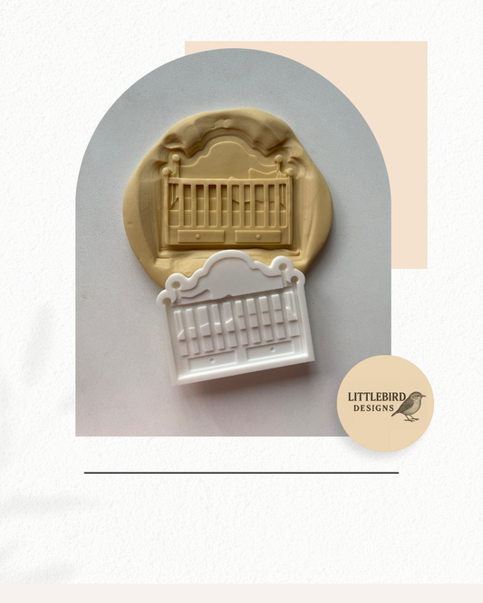 Baby Cot cookie cutter and stamp