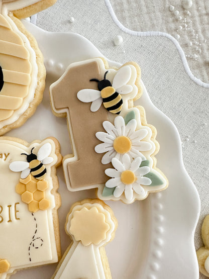 1  With Daisies & Bee Cookie Cutter & Stamp