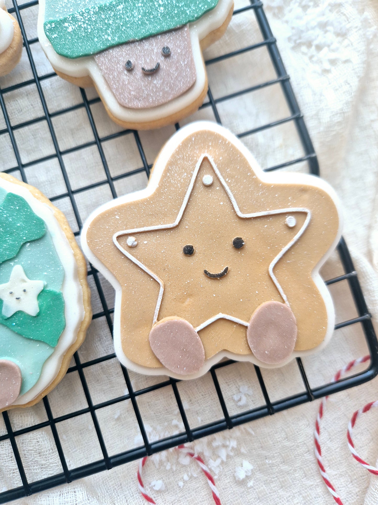 Gingerbread Star plush cookie cutter and stamp