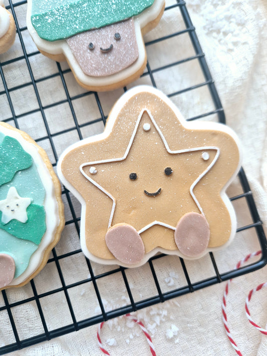 Gingerbread Star plush cookie cutter and stamp