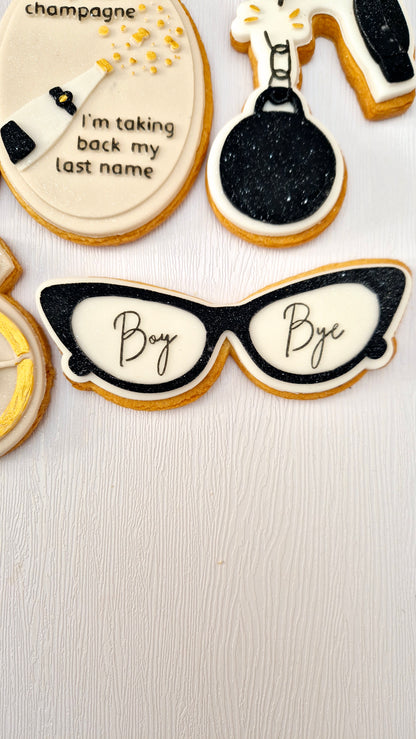 Boy Bye Glasses cookie cutter and stamp