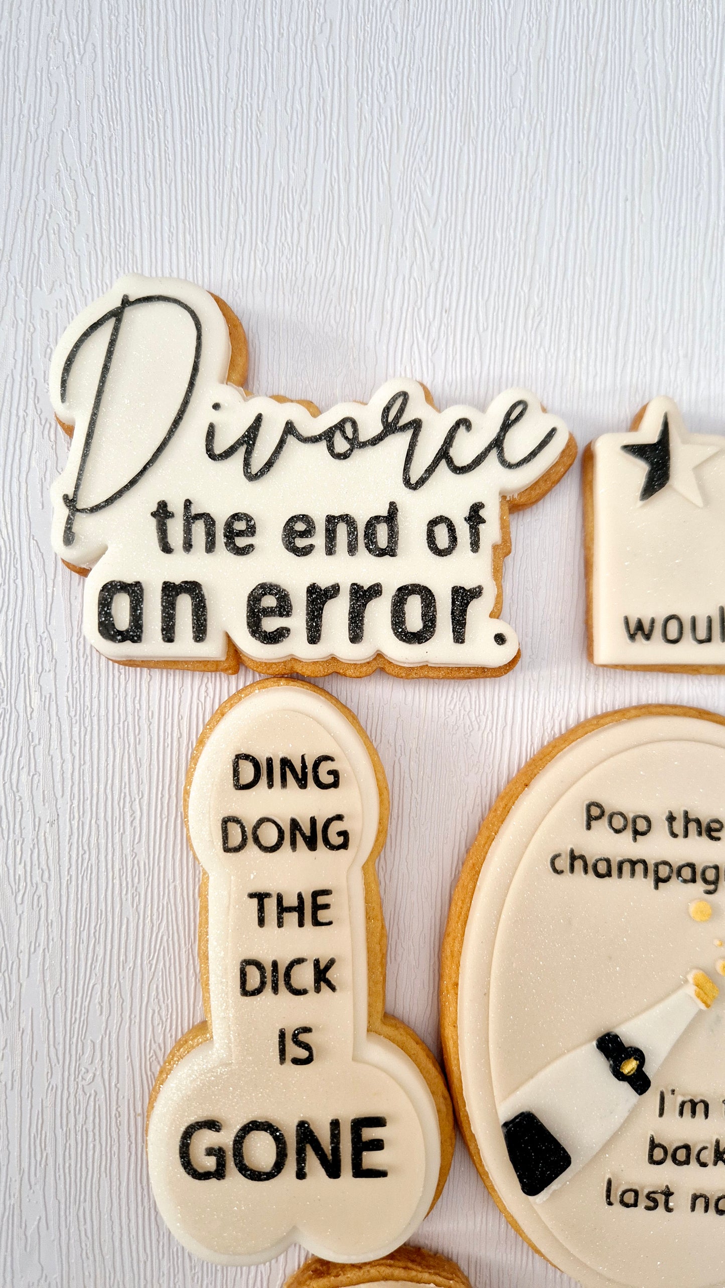 Divorce the end of an error cookie cutter and stamp