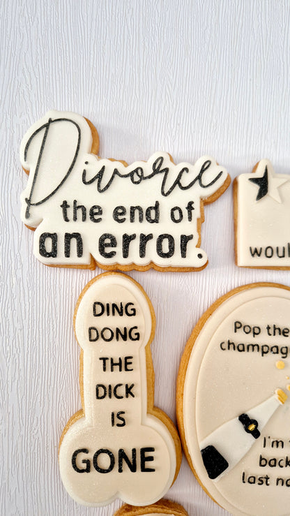 Divorce the end of an error cookie cutter and stamp