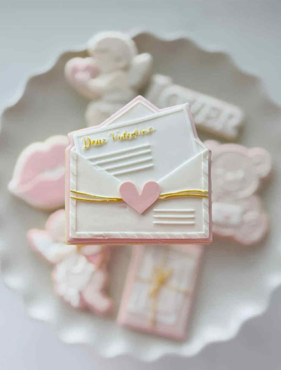 Dear valentine letter - Cookie Cutter & Stamp
