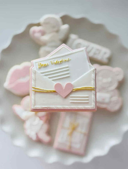 Dear valentine letter - Cookie Cutter & Stamp