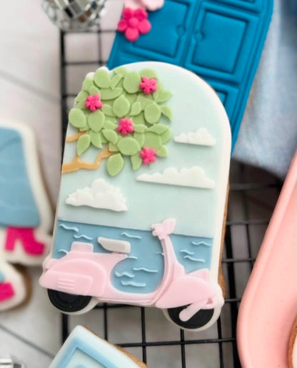 Scooter With Lemon Tree Cookie Cutter & Stamp