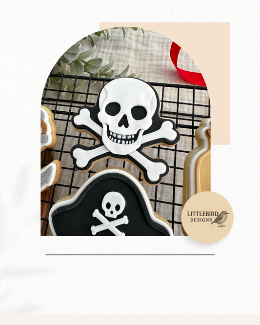 Skull and Crossbones cookie cutter and stamp