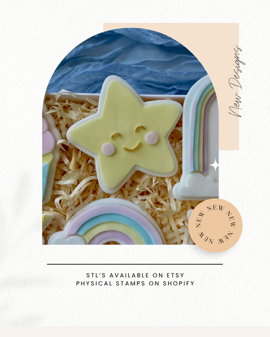 Cute Star Cookie Cutter & Stamp