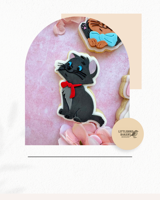 Cute black cat cookie cutter and stamp