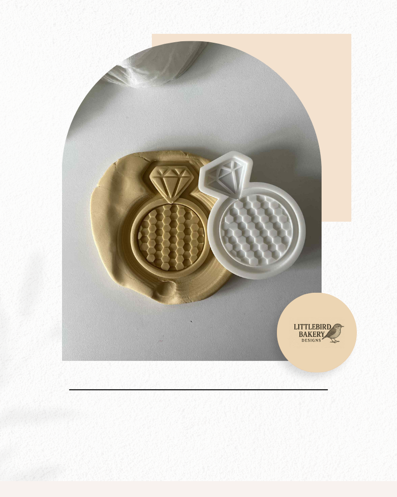 Honeycomb ring cookie cutter and stamp
