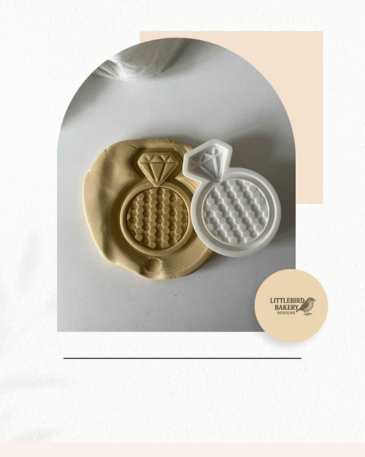 Honeycomb ring cookie cutter and stamp
