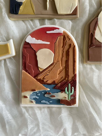 Arch canyon scene - Cookie Cutter & Stamp