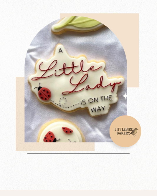 Little Lady is on the way cookie cutter and stamp