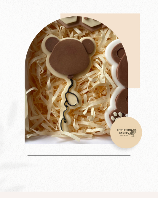 Bear balloon cookie cutter and stamp