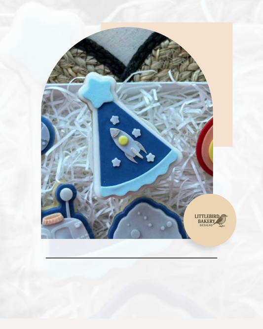 rocket hat cookie cutter and stamp