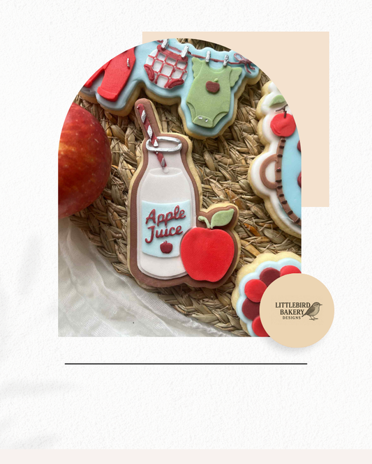 Apple juice cookie cutter and stamp