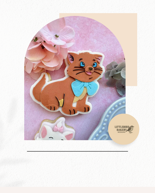 Cute ginger cat cookie cutter and stamp
