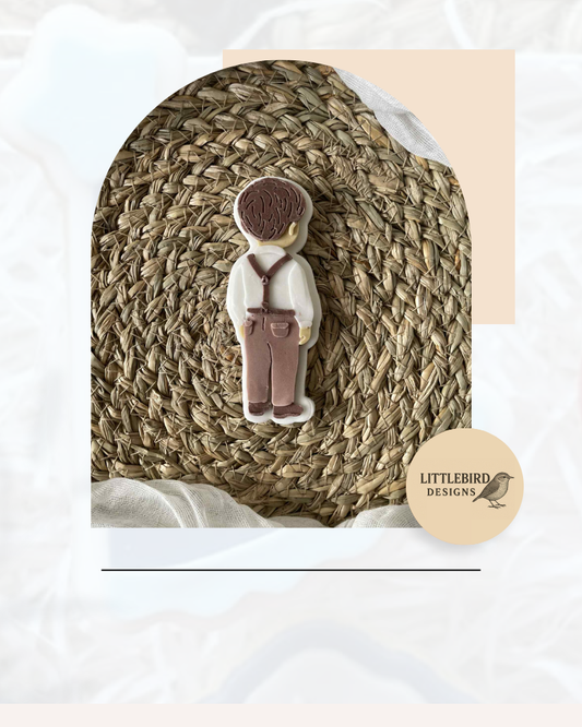 Boy in braces cookie cutter and stamp