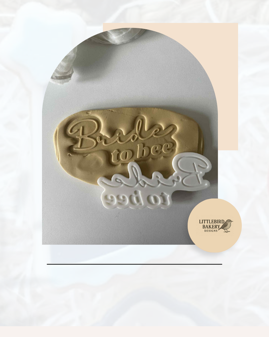 Bride to bee cookie cutter and stamp
