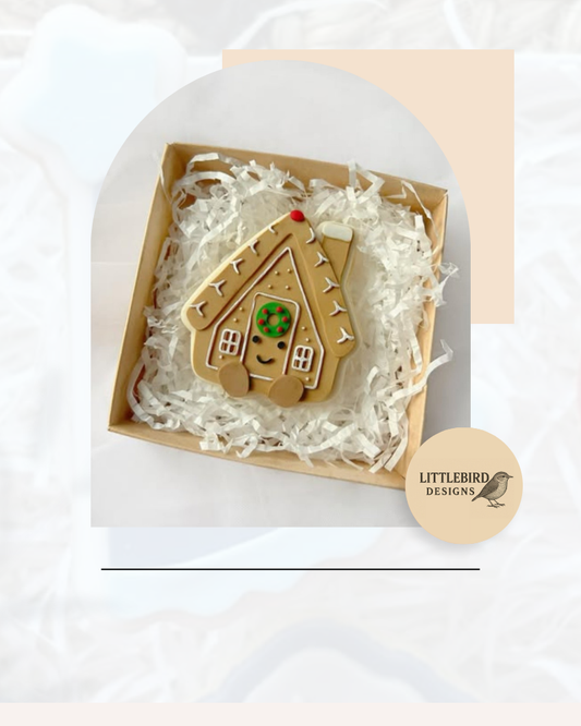 Gingerbread House plush cookie cutter and stamp