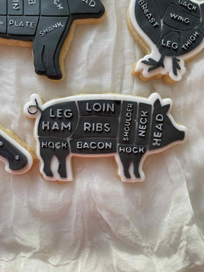 Butchers pig chart - Cookie Cutter & Stamp