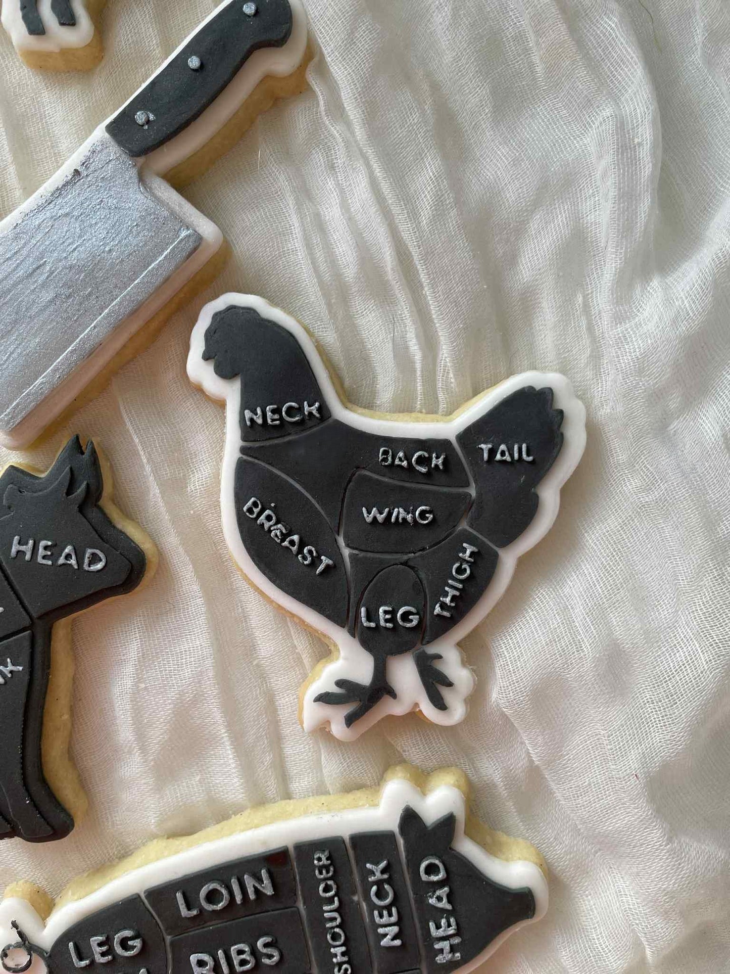 Butchers chicken chart - Cookie Cutter & Stamp