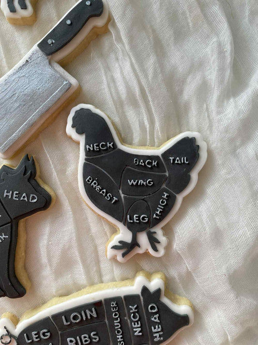 Butchers chicken chart - Cookie Cutter & Stamp