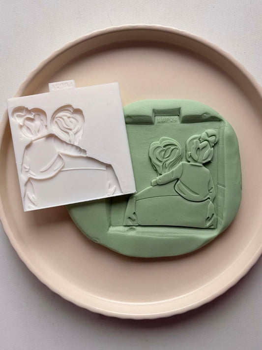 Dad with daughter - Cookie Stamp & cutter