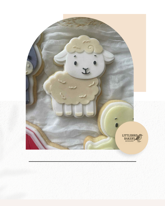 Sheep cookie cutter and stamp