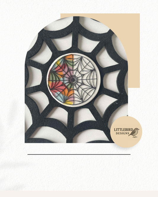 Cobweb window cookie cutter and stamp