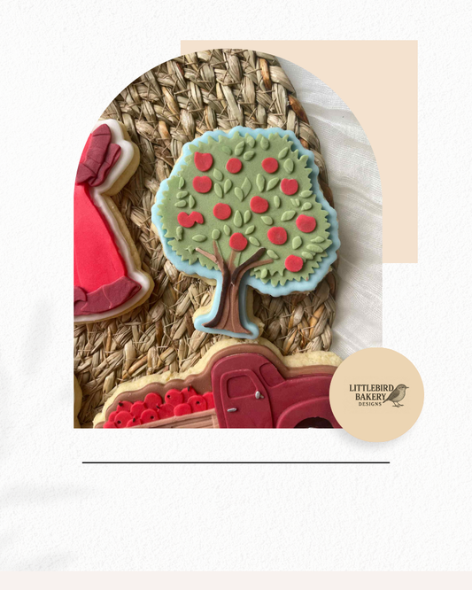 Apple tree cookie cutter and stamp