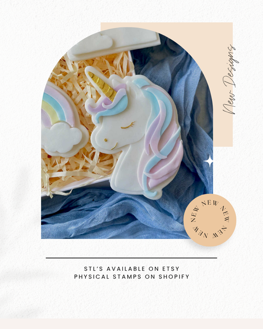 Unicorn Head Cookie Cutter & Stamp