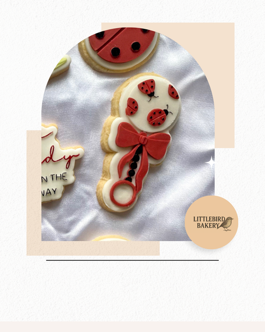 Ladybird rattle cookie cutter and stamp
