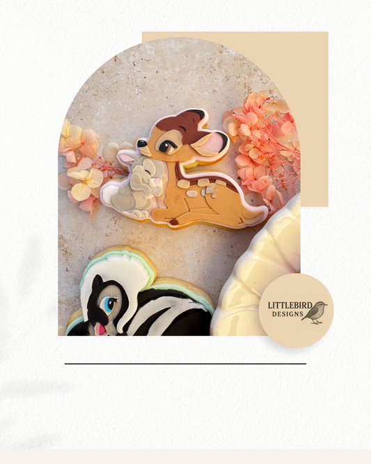 Deer and bunny cookie cutter and stamp