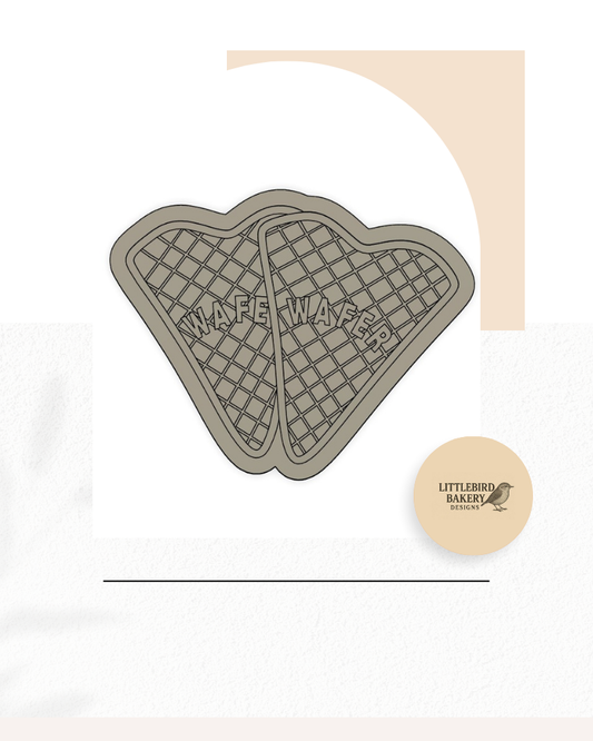 Ice cream wafers cookie cutter and stamp