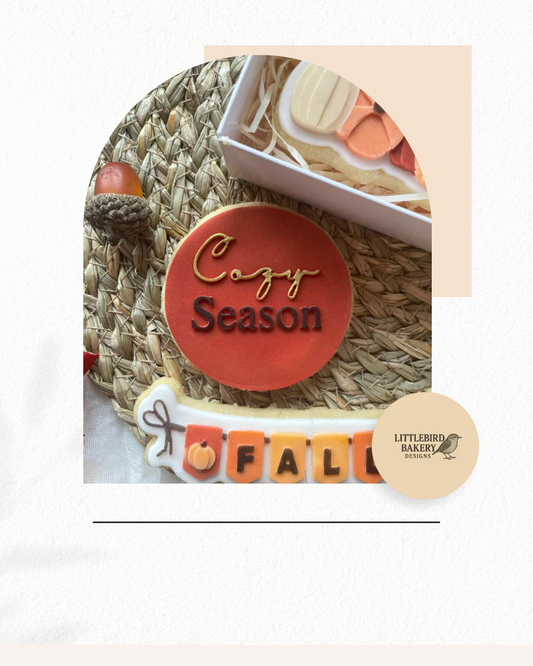Cosy Season cookie cutter and stamp