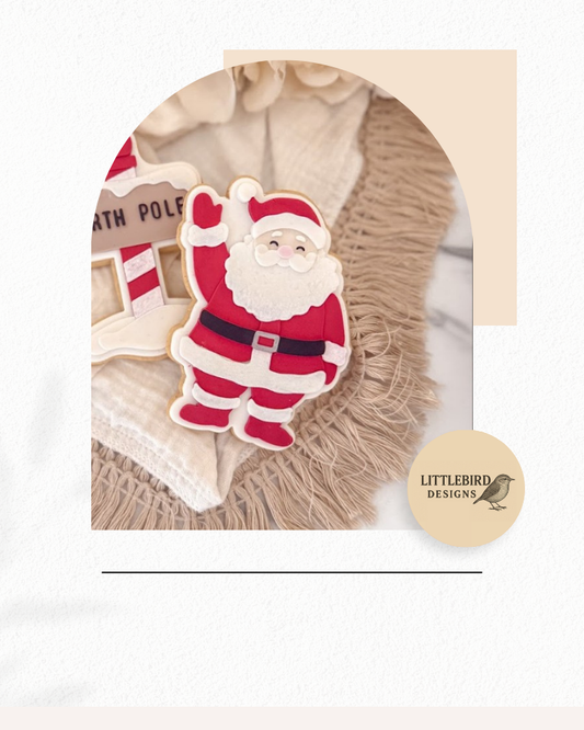 Standing santa cookie cutter and stamp