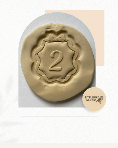 Bow Frame cookie cutter and stamp